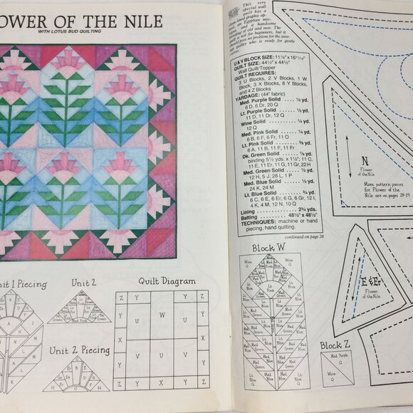 Vintage Quiltmaker Spring Summer 1983 Pattern Magazine Victoria Log Cabin & More - Picture 8 of 11